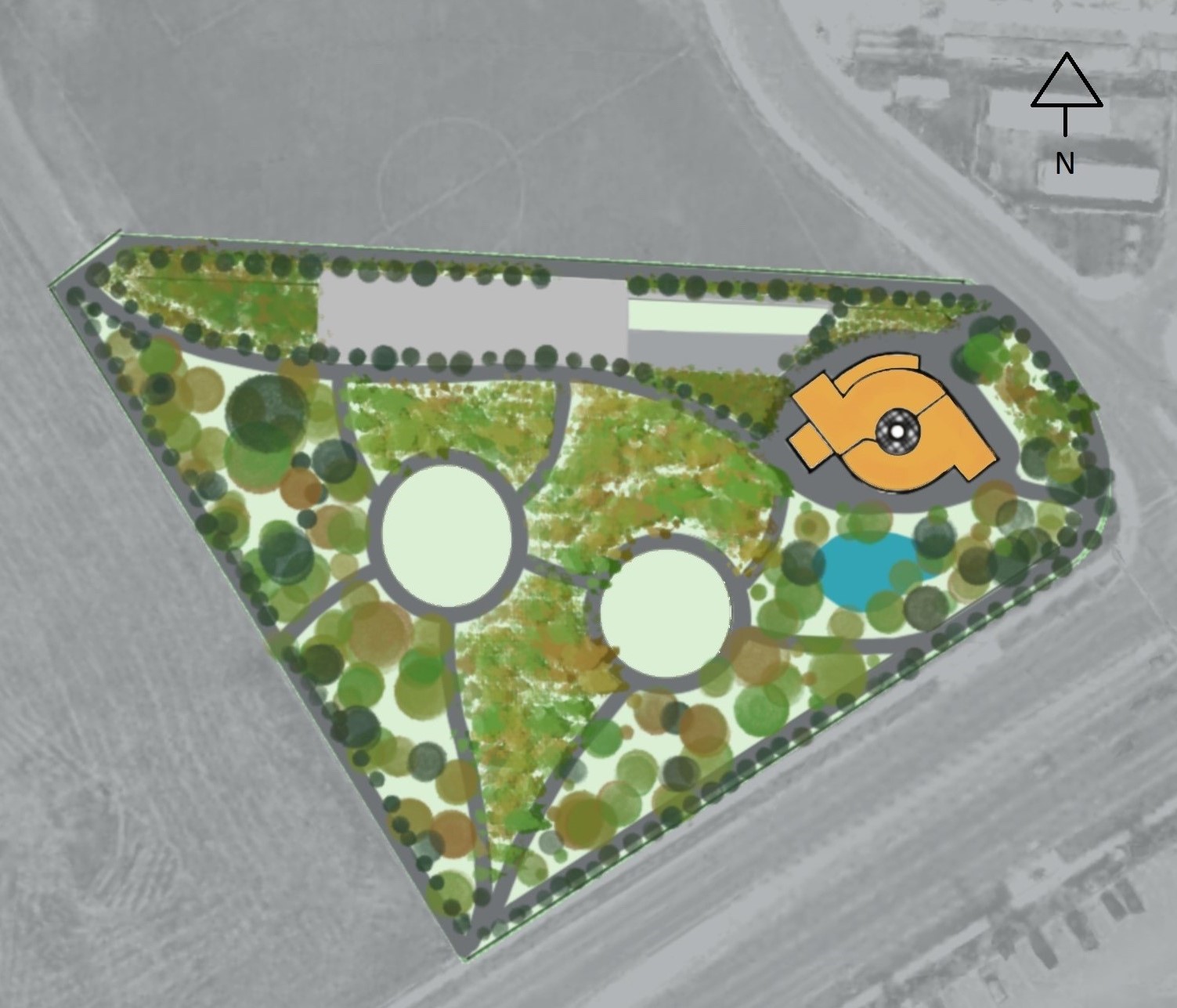 Graphic showing the siteplan